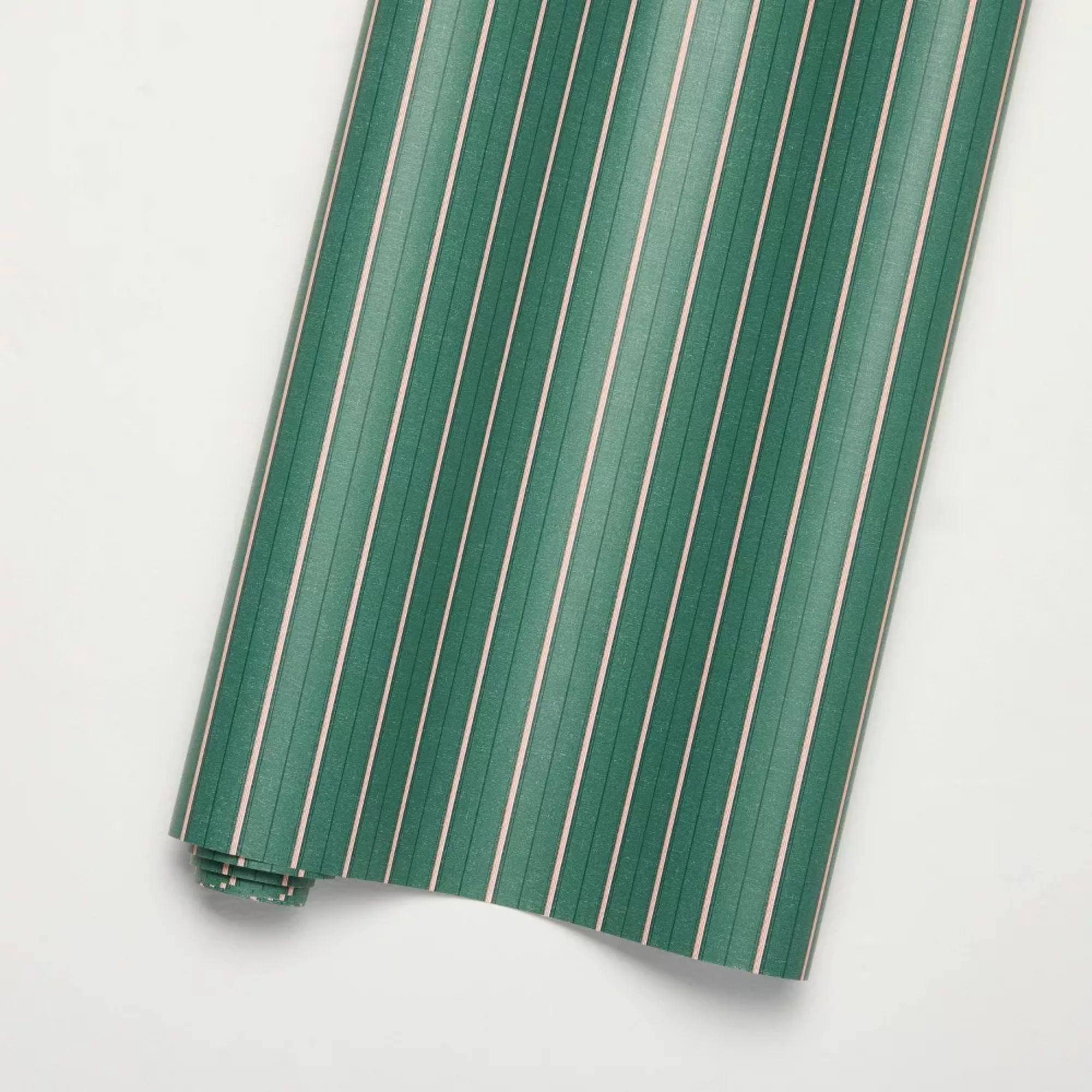 Green stripe gift wrap