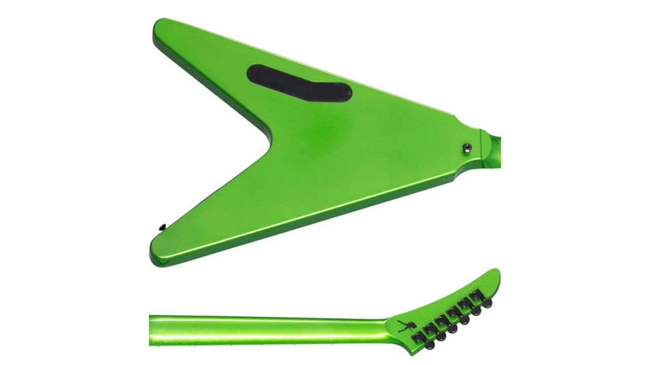 Gibson Dave Mustaine Flying V EXP Rust In Peace in Alien Tech Green