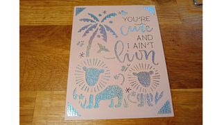 Cricut Joy review; card made on Cricut Joy