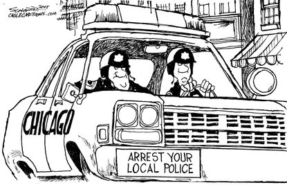 Editorial cartoon U.S. Chicago Police Brutality