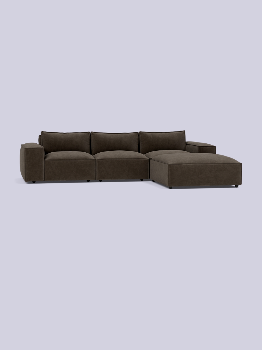 Sofa Club, Marylebone Luxe Chenille Left/right Corner Sofa Footstool End - Moody Mocha