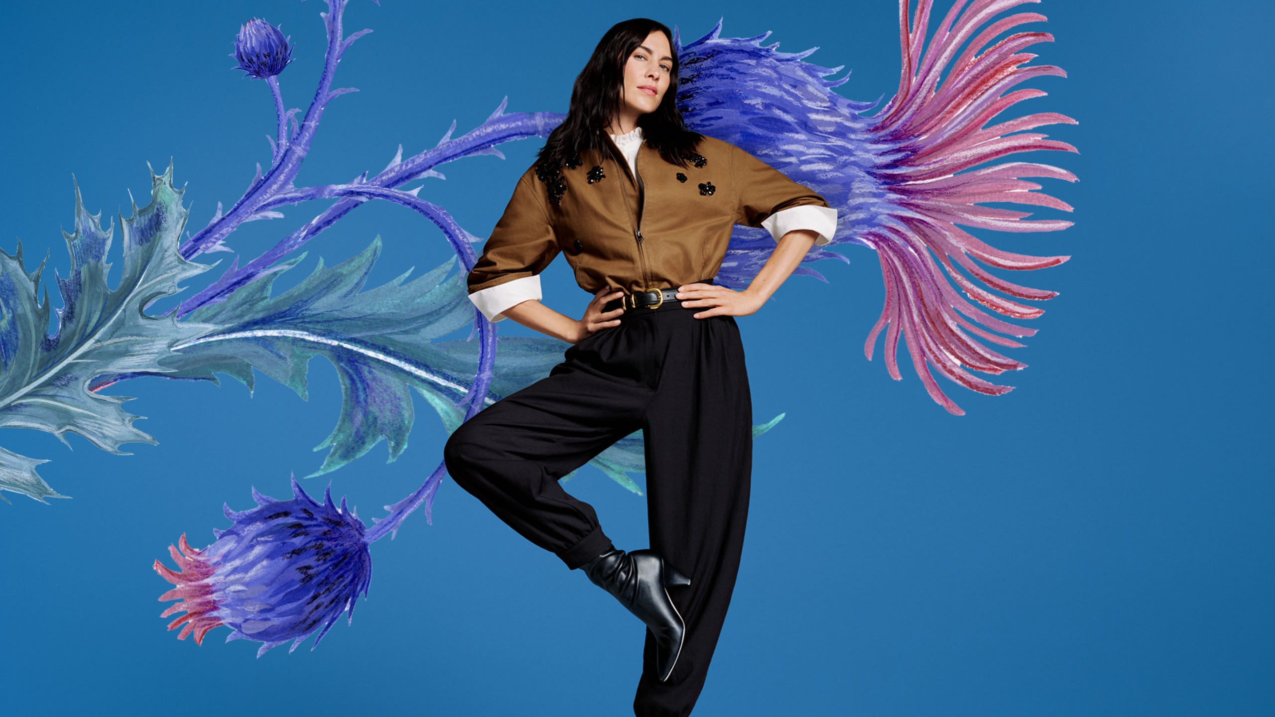 Alexa Chung in Old Navy x Altuzarra collaboration.