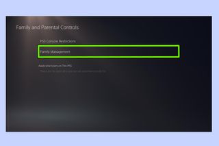 PS5 parental controls - step 3