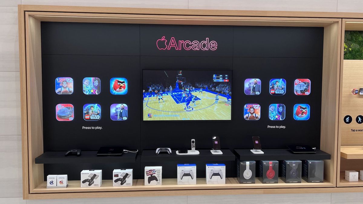 Inside the Apple Store in Knightsbridge, London