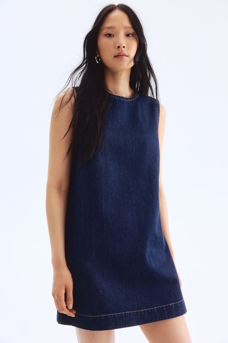 Denim switch dress