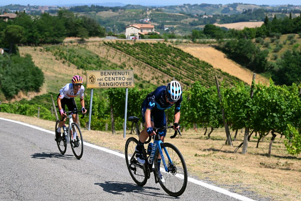 Annemiek van Vleuten (Movistar) during stage four of the 2022 Giro Donne