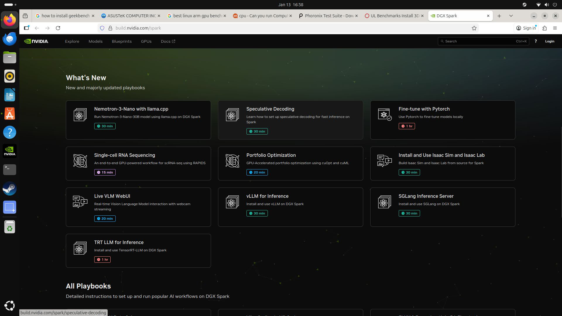 Interface on the Asus Ascent GX10