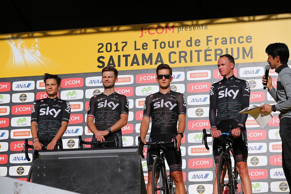 Team Sky at the team presentation