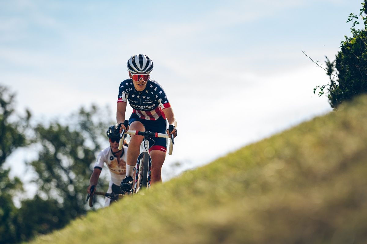 Clara Honsinger during C1 contest at 2021 Charm City Cross course