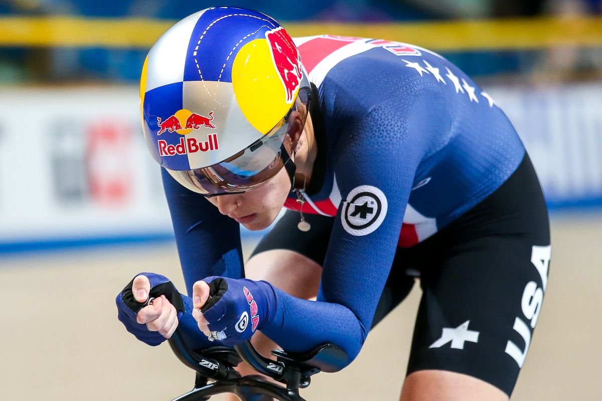 Chloe Dygert Owen (United States) rides to gold