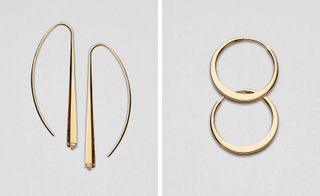 The pieces range from sculpted spikes and arcs to perfectly symmetrical eclipses and hoops that form earrings, rings and bangles in 18 karat gold