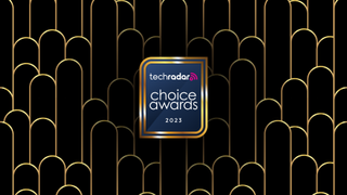 TechRadar Choice Awards 2023 logo on black and gold background