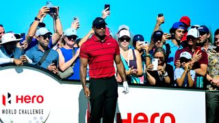 Tiger Woods during the Hero World Challenge at Albany