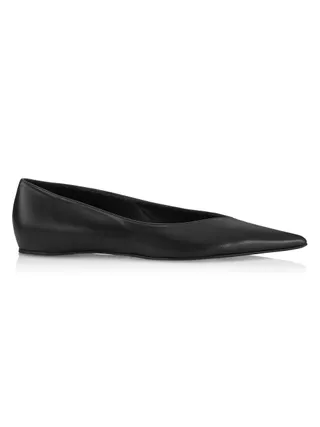 Toteme, Asymmetric Leather Ballerina Flats