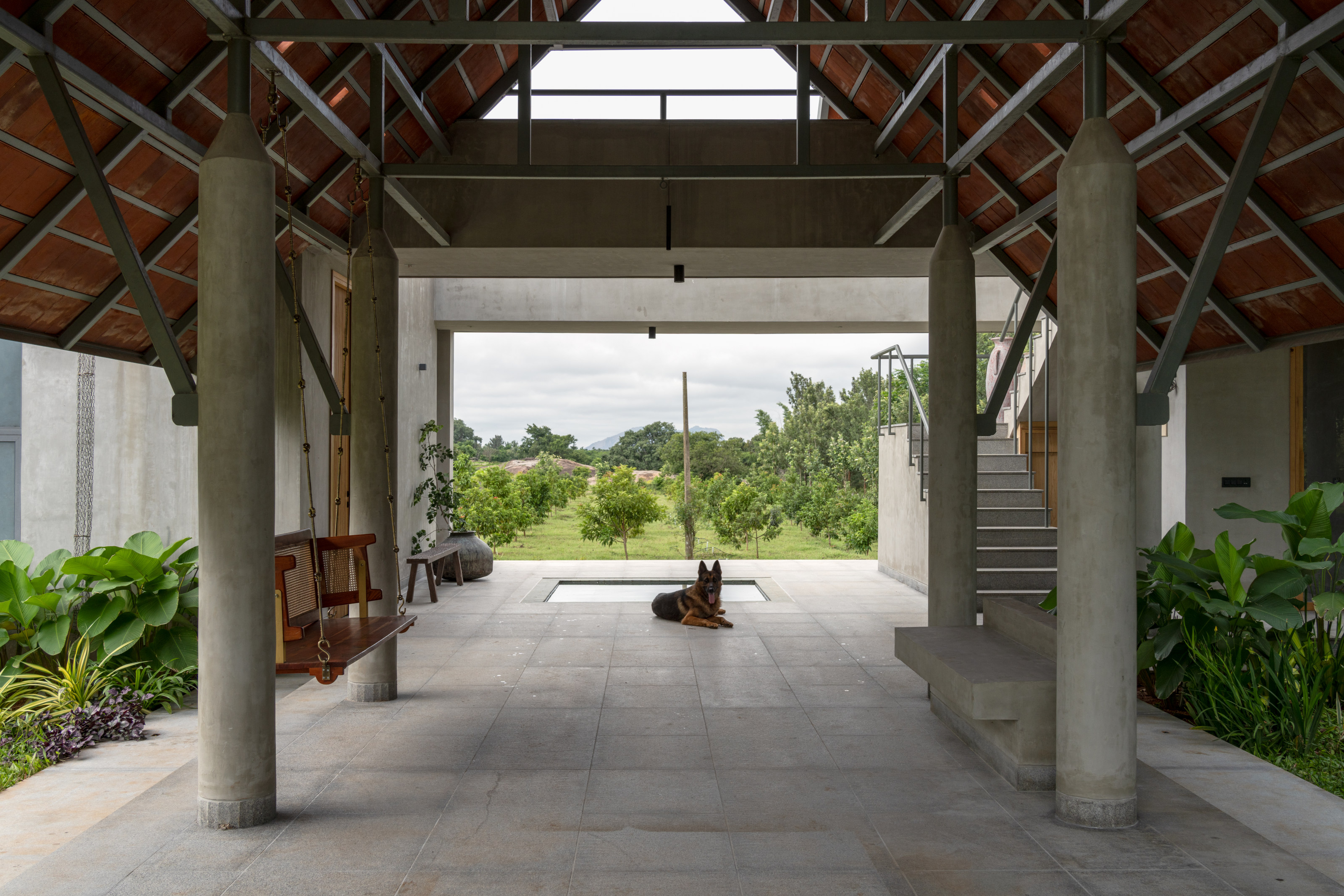 Entrance sequence, House by the Grove