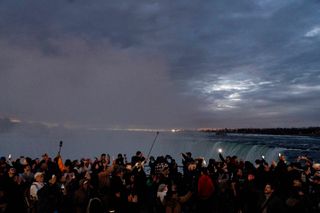 The 2024 total solar eclipse created eerie lights at Niagara Falls, New York