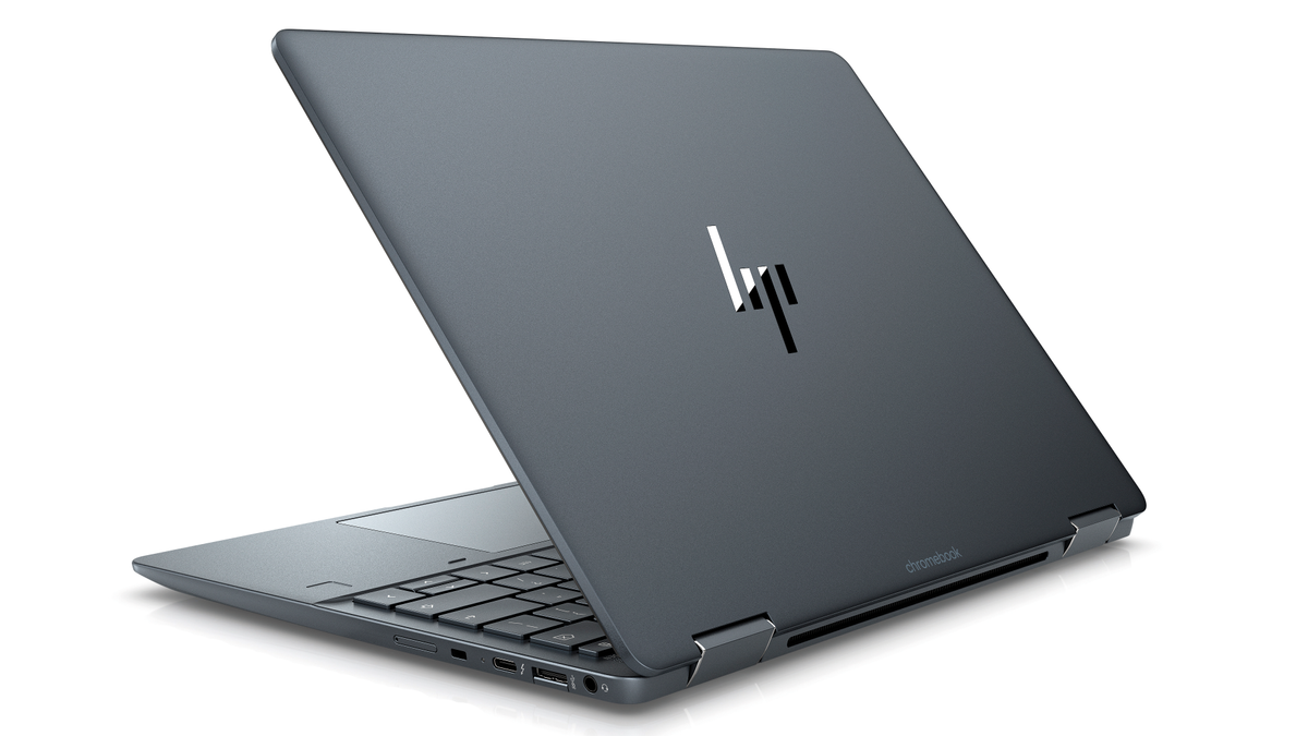 HP&amp;#039;s Elite Dragonfly Chromebook half open