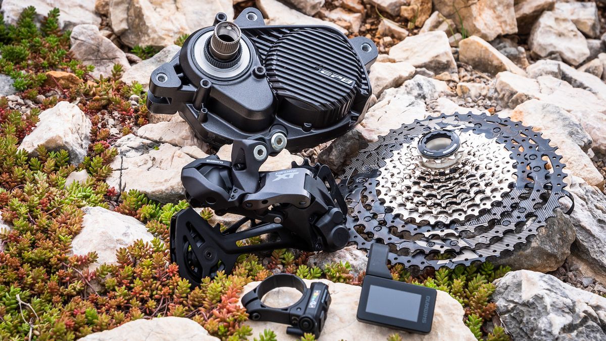 The Shimano EP801 motor and e-MTB groupset