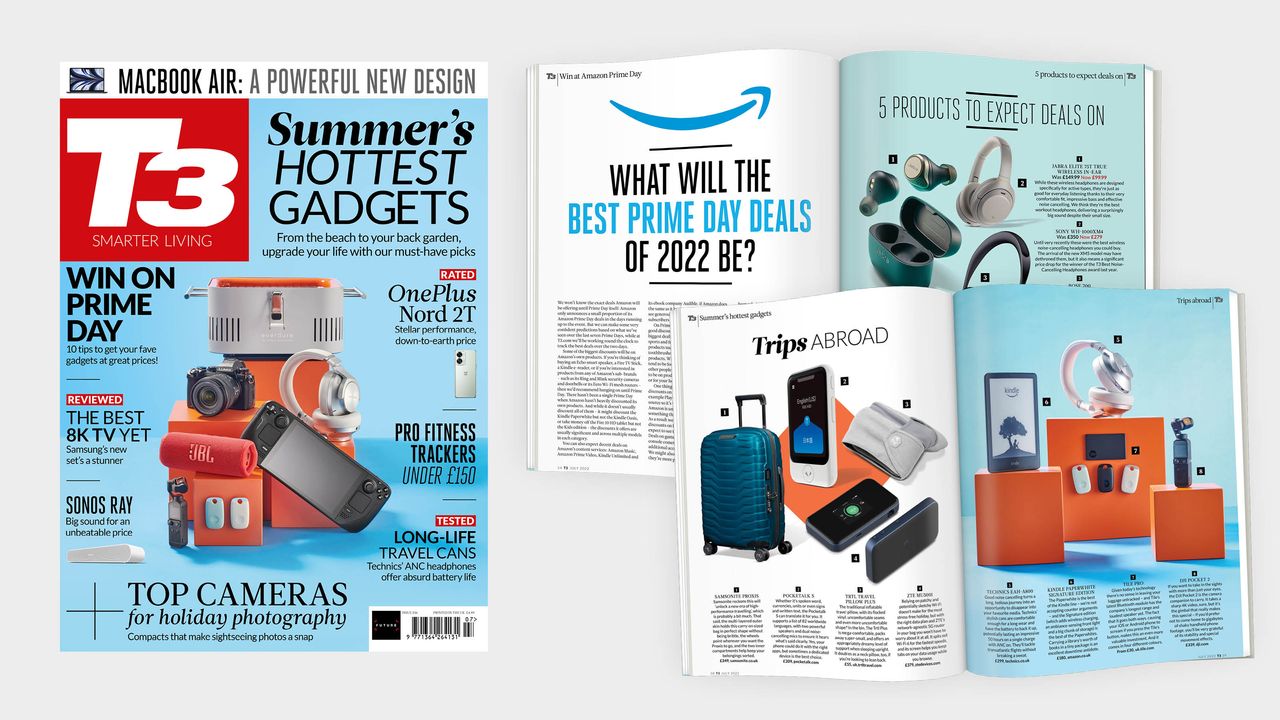 The cover of T3 336 featuring the coverline &#039;Hottest summer gadgets&#039;.