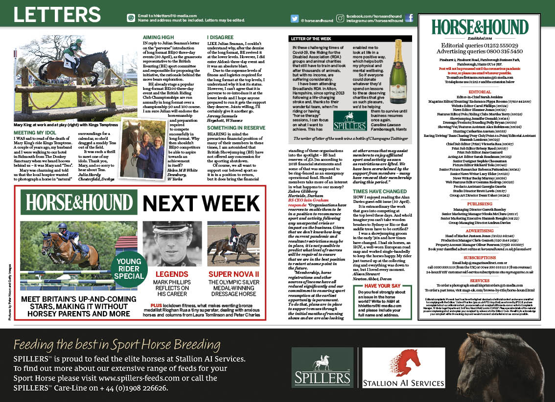 Letters and NWB 14 May 2020