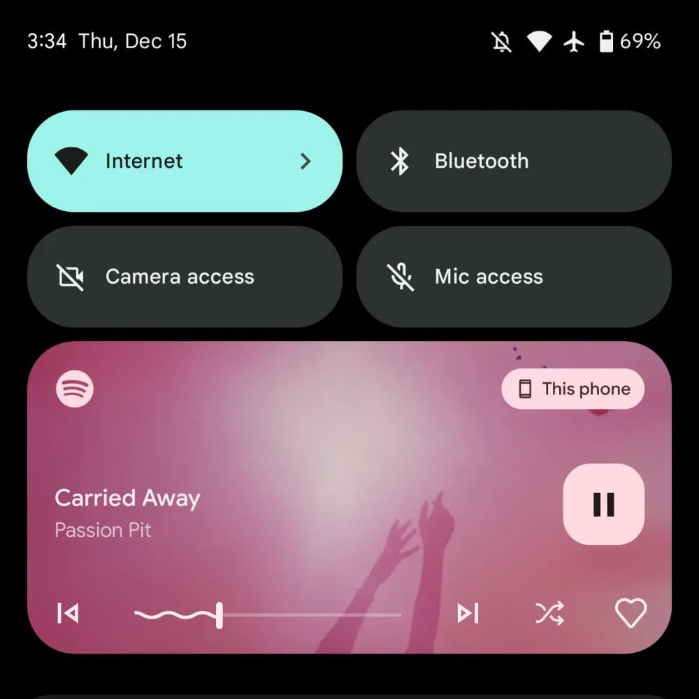 Spotify's updated Android 13 music player