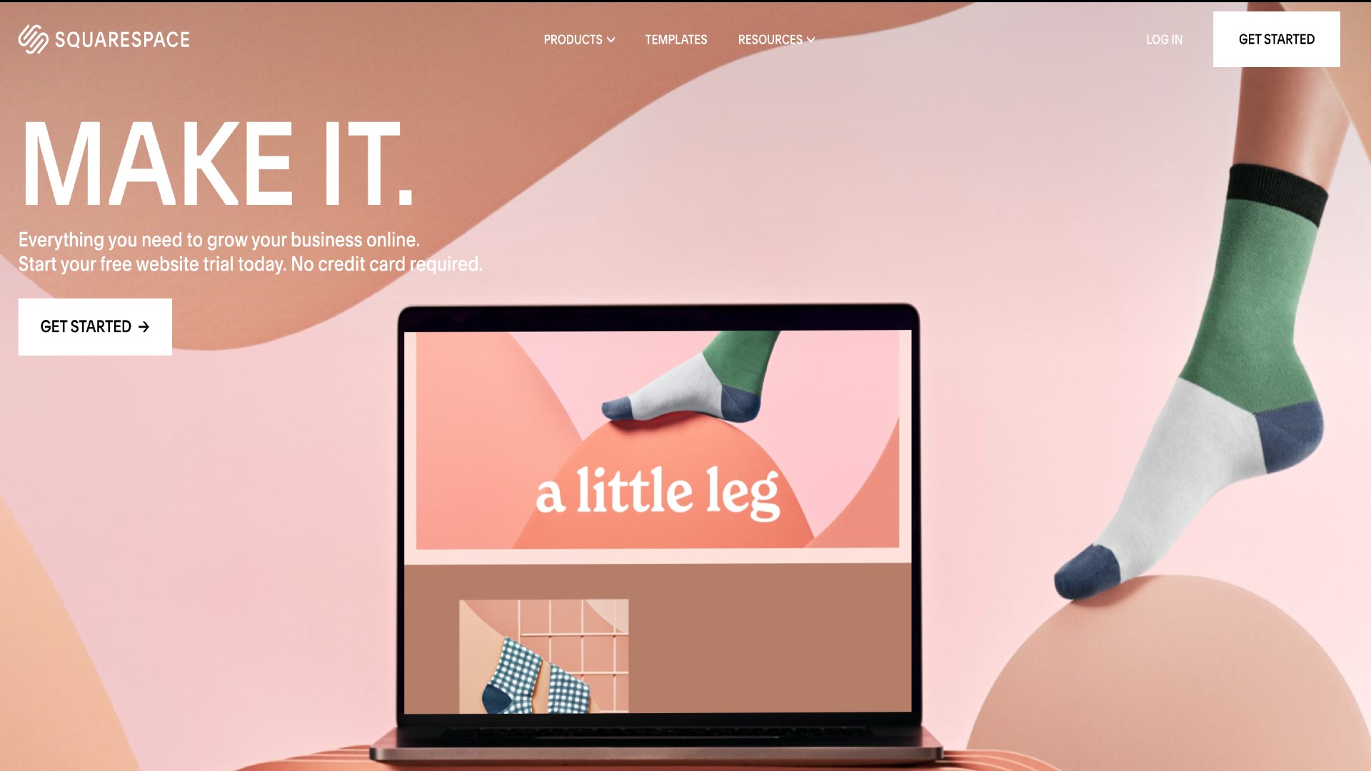 squarespace home page