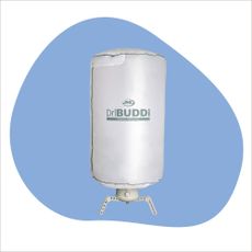 DriBuddi on a blue graphic background