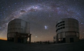 The magnificent Milky Way glitters over the Paranal Observatory atop Cerro Paranal in Chile's high Atacama Desert in this photo captured by ESO photo ambassador Yuri Beletsky. The image was released on Monday, Sept. 29, 2014.