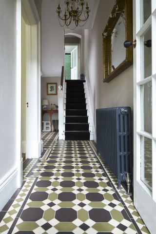 a victorian tile hallway flooring idea