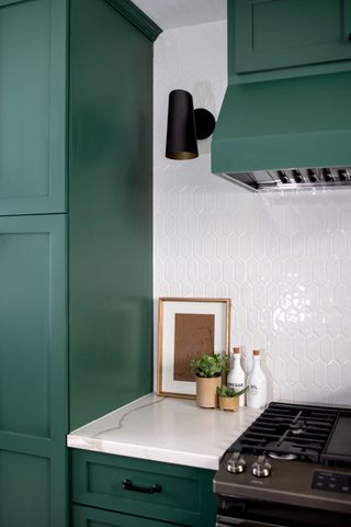 green kitchen cabinets by LH/ Designs