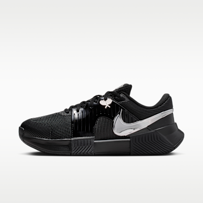 Nike Gp Challenge 1.5 &amp;quot;naomi Osaka&amp;quot; Women's Hard Court Tennis Shoes - Black/metallic Silver - Size 5