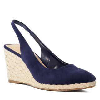 Dune Suede Slingback Wedges