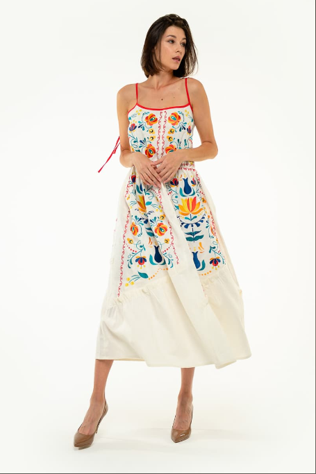 Ukrainian traditional dress with embroidery