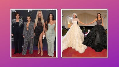 SANTA MONICA, CALIFORNIA - NOVEMBER 10: (L-R) Kris Jenner, Kourtney Kardashian, Khloé Kardashian and Kim Kardashian attend`Kim Kardashian the 2019 E! People's Choice Awards at Barker Hangar on November 10, 2019 in Santa Monica, California. / NEW YORK, NEW YORK - MAY 02: (Exclusive Coverage) (Editor's Note: Image contains nudity) Kylie Jenner and Kendall Jenner arrive at The 2022 Met Gala Celebrating "In America: An Anthology of Fashion" at The Metropolitan Museum of Art on May 02, 2022 in New York City, to illustrate which Kardashian is the richest