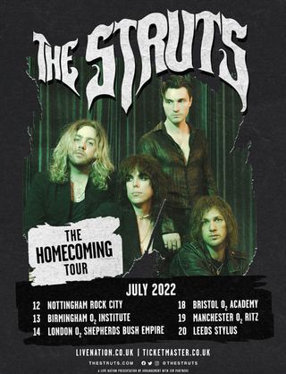 The Struts UK tour poster
