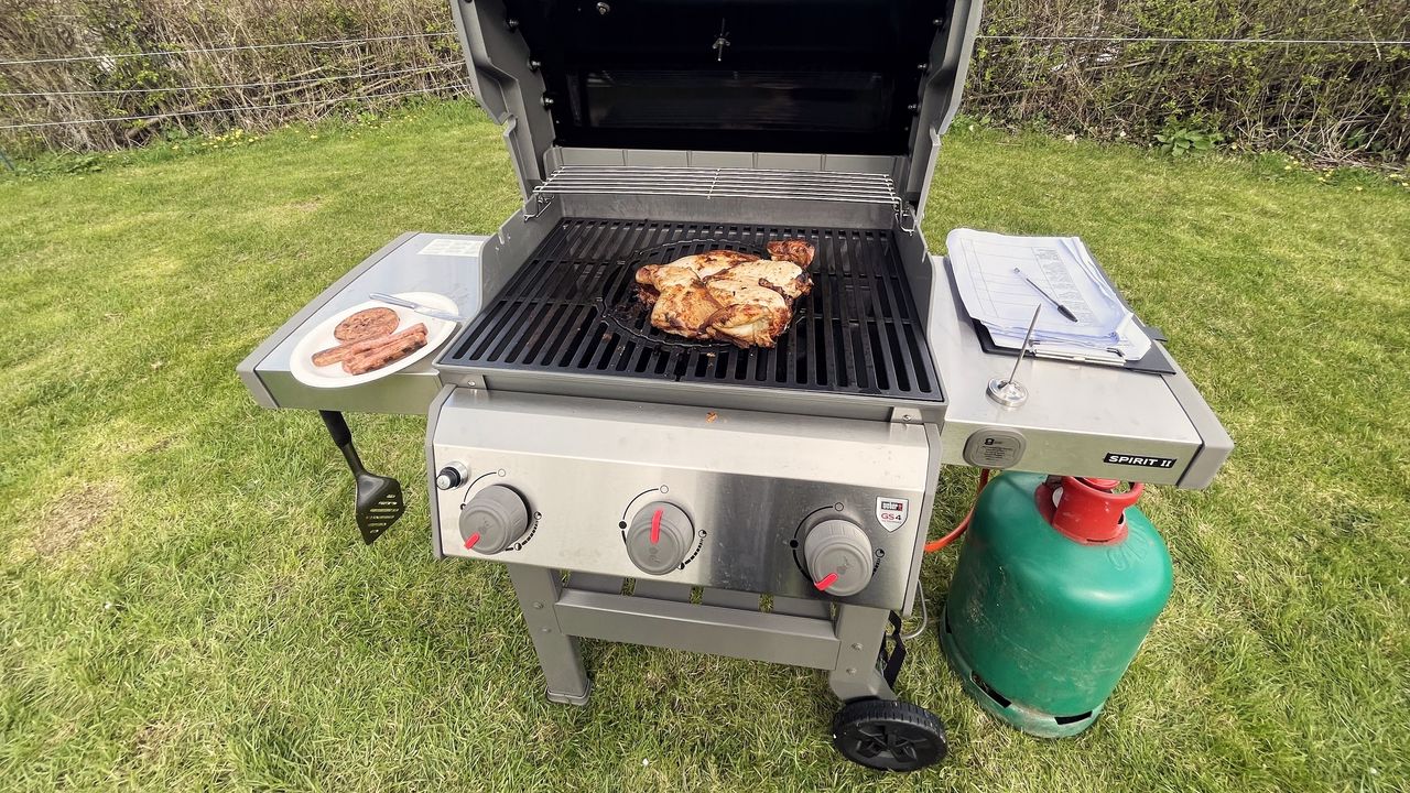 Weber Spirit II E-310 being tested in writer's home