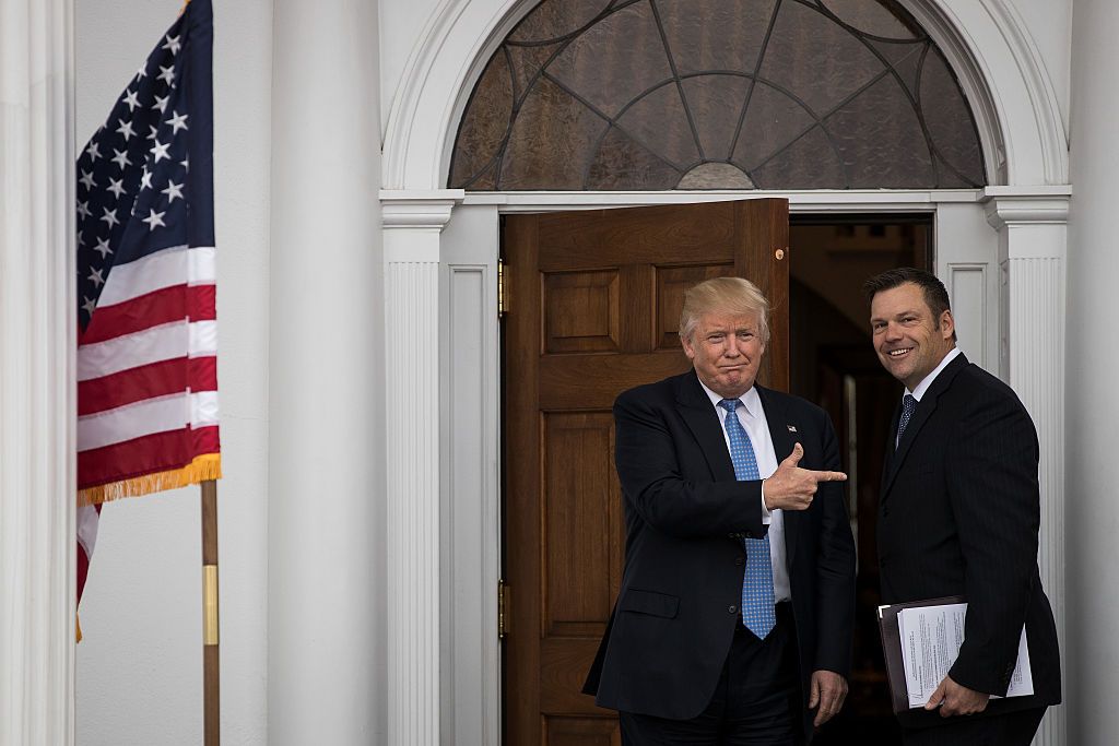 Donald Trump and Kris Kobach.