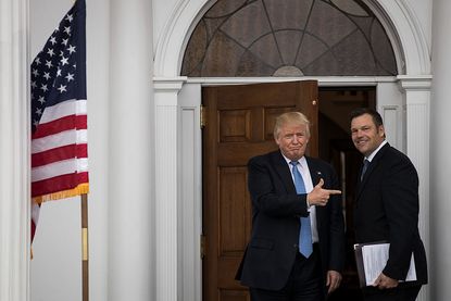 Donald Trump and Kris Kobach.