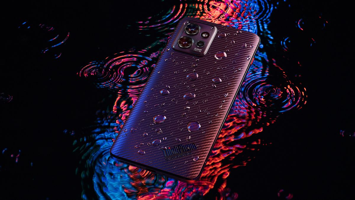 Lenovo ThinkPhone by Motorola face down in water