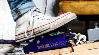 Ernie Ball's brand-new Expression Tremolo pedal: foot and sneaker not included.