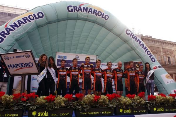 The Miche on the start podium
