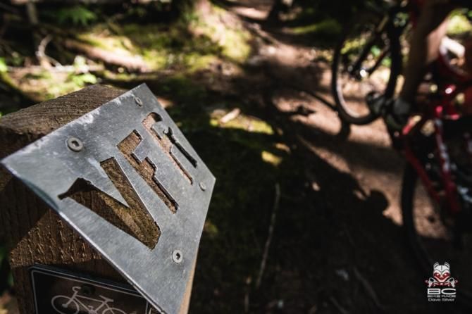 A trail marker en route