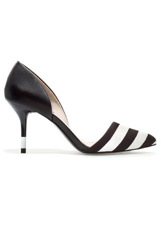 Zara striped kitten heels, £39.99