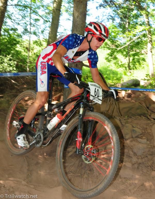 Howard Grotts (Specialized) riding in second place on lap two