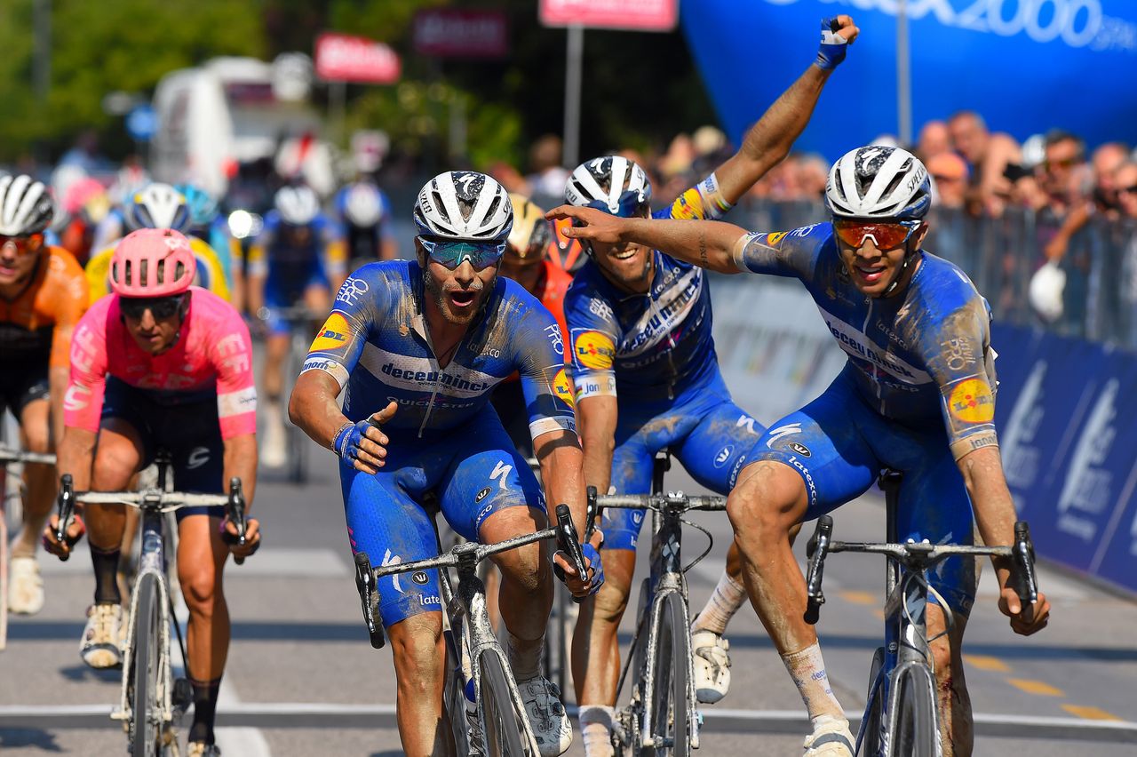 Alvaro Hodeg, Florian Senechal and Philippe Gilbert took the top three spots