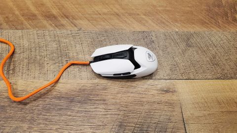 Cougar Airblader Tournament white gaming mouse 3/4ths view