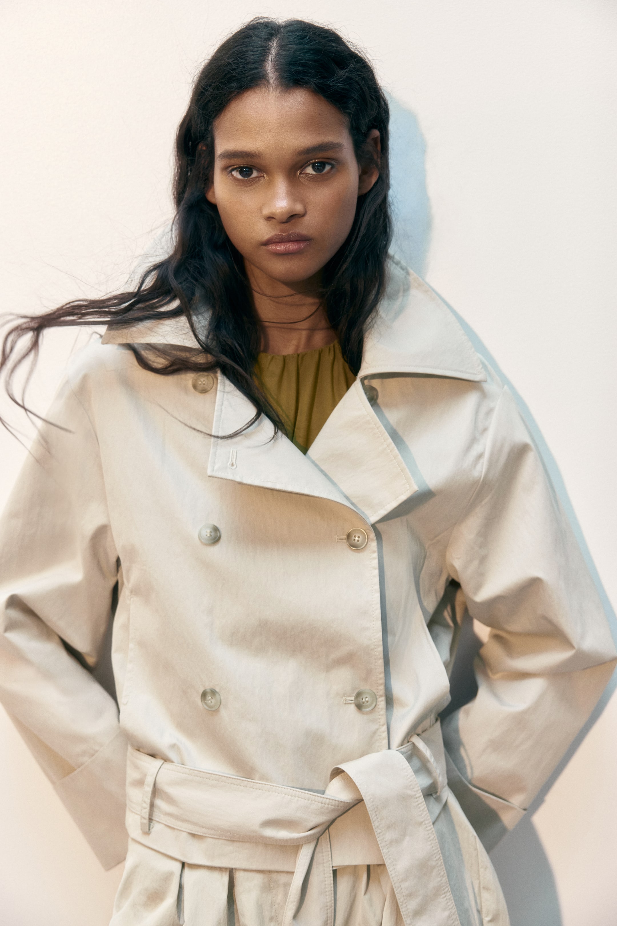 Trench-Look Jacket - Khaki Green