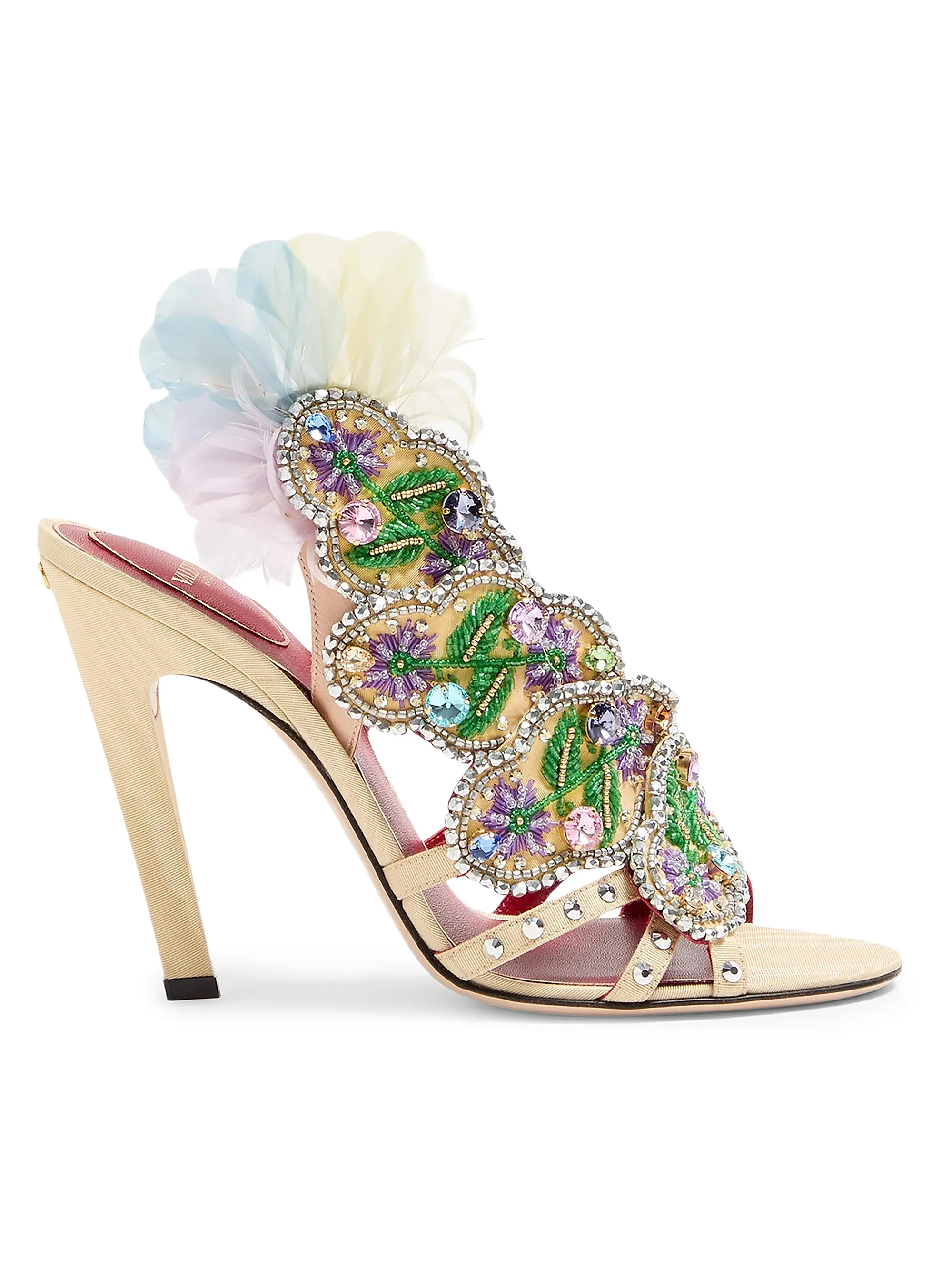 Dans Le Foyer 105mm Sandals in Moir&amp;eacute; Fabric