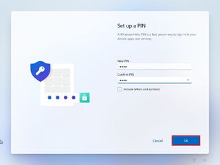 Windows 11 OOBE set up PIN