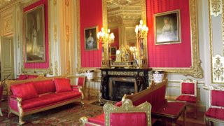 The Crimson Drawing Room at Windsor Castle seen in 1997